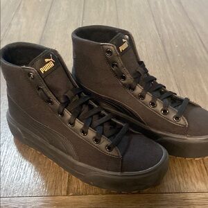 Puma Black High-Top Platform  Sneakers